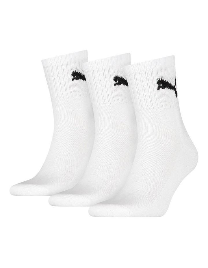 Puma Cushioned Quarter Socks 3 Pack in White 3-5.5