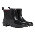 Tommy Hilfiger Signature Elastic Cleat Rain Boots in Black 36