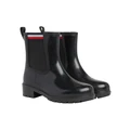 Tommy Hilfiger Signature Elastic Cleat Rain Boots in Black 36