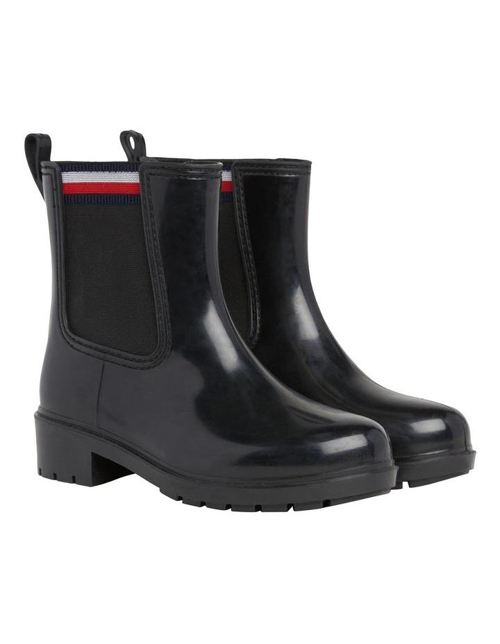 Tommy Hilfiger Signature Elastic Cleat Rain Boots in Black 39