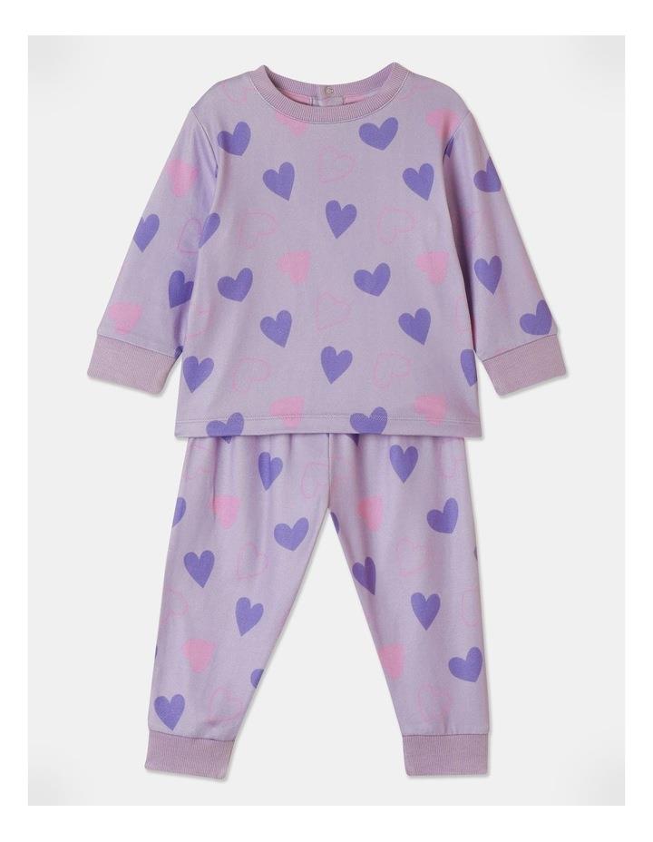 Sprout Hearts Pyjama Set in Lavender 0