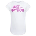 Nike Just Do It Swoosh Split T-shirt in White 5