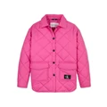 Calvin Klein Jeans Quilted Wide Overshirt in Pink Amour Pink 8