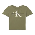Calvin Klein Jeans Monogram Short Sleeve T-shirt in Dusty Olive Khaki 12