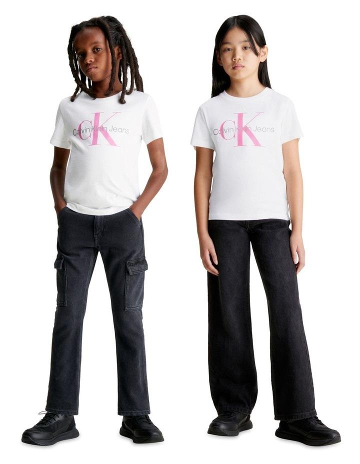Calvin Klein Jeans Monogram Short Sleeve T-shirt in Bright White 10