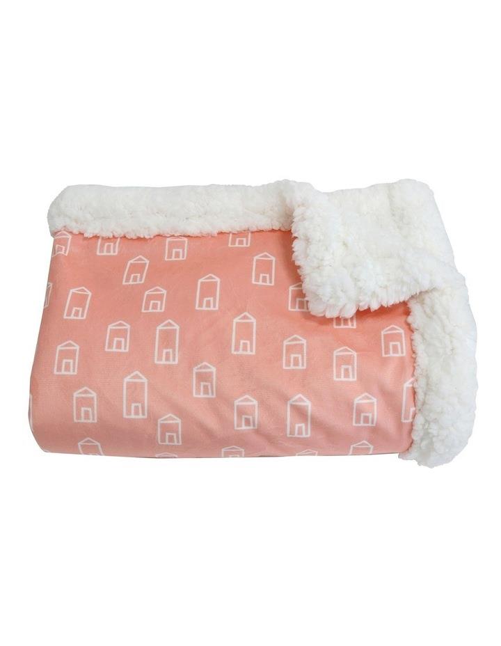 Bubba Blue Nordic Velour Cuddle Blanket with Fleece Lining in Coral One Size