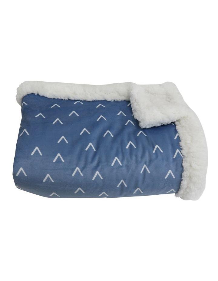 Bubba Blue Nordic Velour Cuddle Blanket with Fleece Lining in Denim Blue Denim One Size