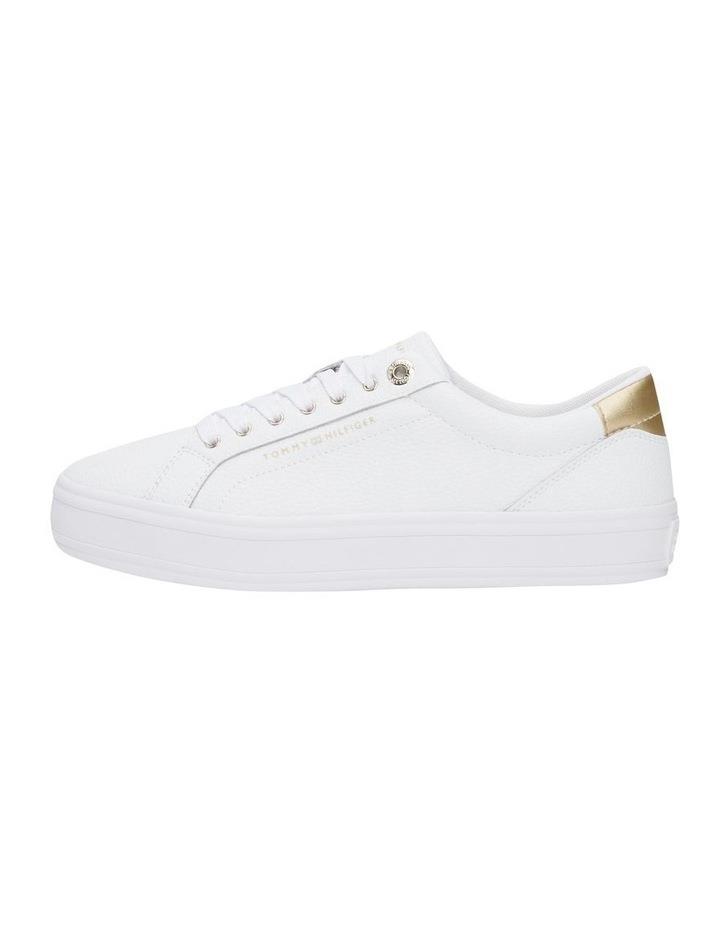 Tommy Hilfiger Essential Metallic Heel Lace-Up Sneaker in White Assorted 36