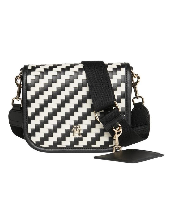 Tommy Hilfiger City Woven Crossover Bag in Black/Calico Assorted