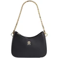 Tommy Hilfiger Th Refined Chain Hobo Bag in Black