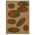 Double Rugs Olives Washable New Jute Rug in Olive 160cm Round