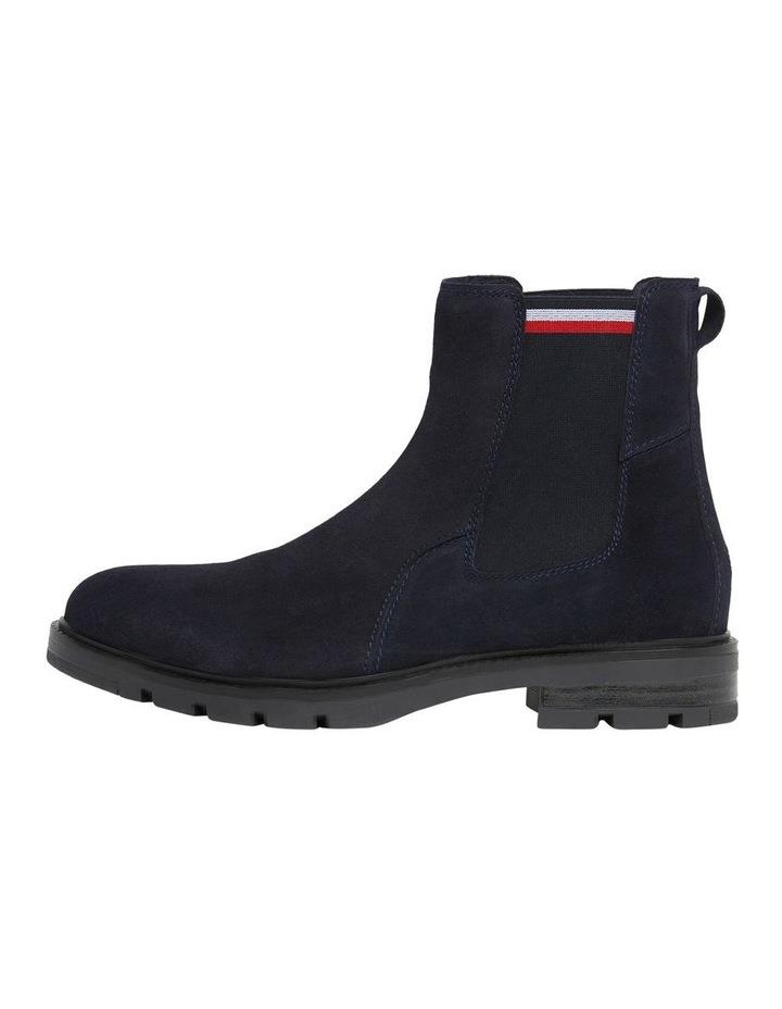 Tommy Hilfiger Signature Tape Suede Chelsea Ankle Boots in Navy Blue Navy 41
