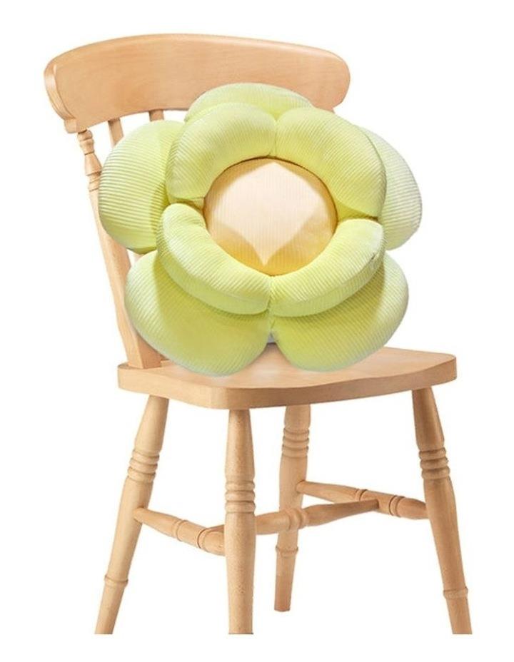SOGA Double Flower Shape Cushion in Green