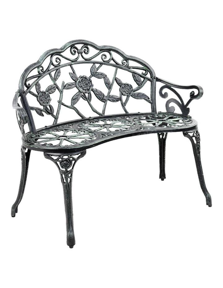 Gardeon Garden Bench Seat Cast Aluminium Chair Vintage 100cm in Green