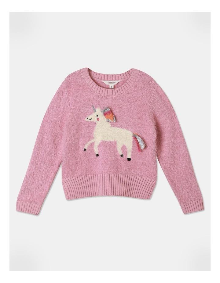 Milkshake Intarsia Unicorn Sweater in Light Pink Lt Pink 3