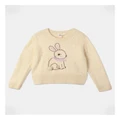 Milkshake Intarsia Bunny Sweater in Cream 6