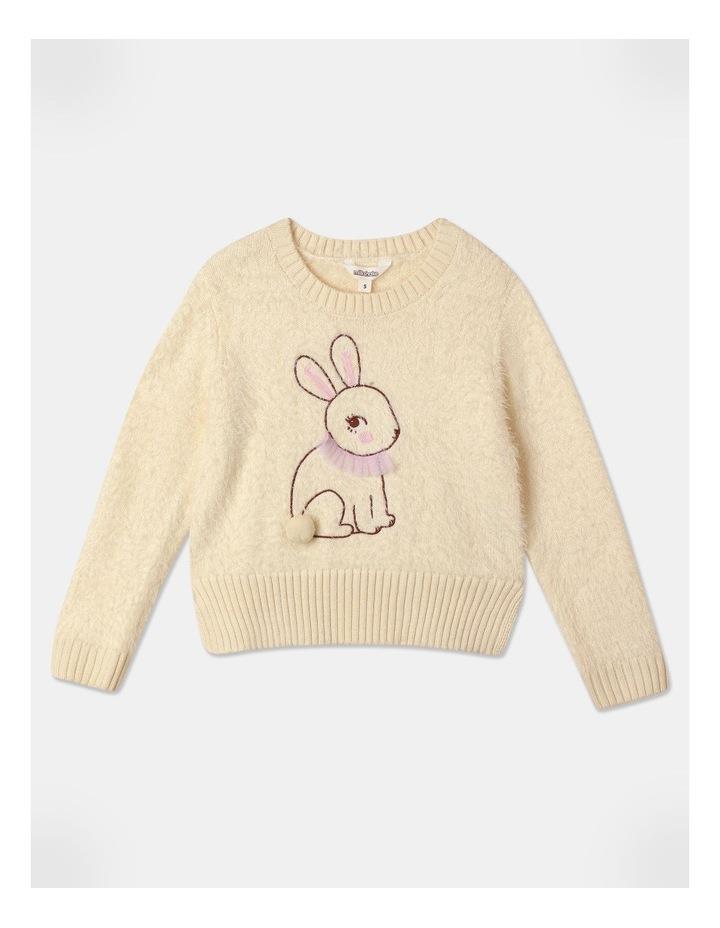 Milkshake Intarsia Bunny Sweater in Cream 7