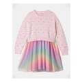 Milkshake Bobble Knit Sweater And Tulle Tutu Dress in Rainbow 7
