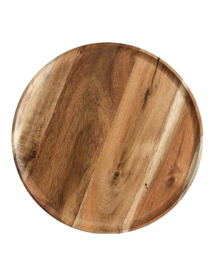 SOGA Round Wooden Centerpiece Serving Tray 20cm in Brown
