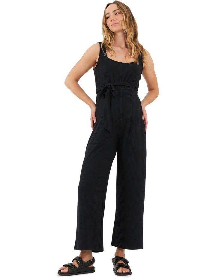 Ripe Bobby Rib Jumpsuit in Black L