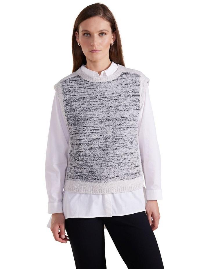 Marco Polo Boucle Pull Over Knit in Graphite Mix Grey S