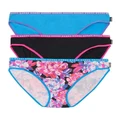 Bonds Hipster Bikini 3 Pack in Team Floral Blue 10
