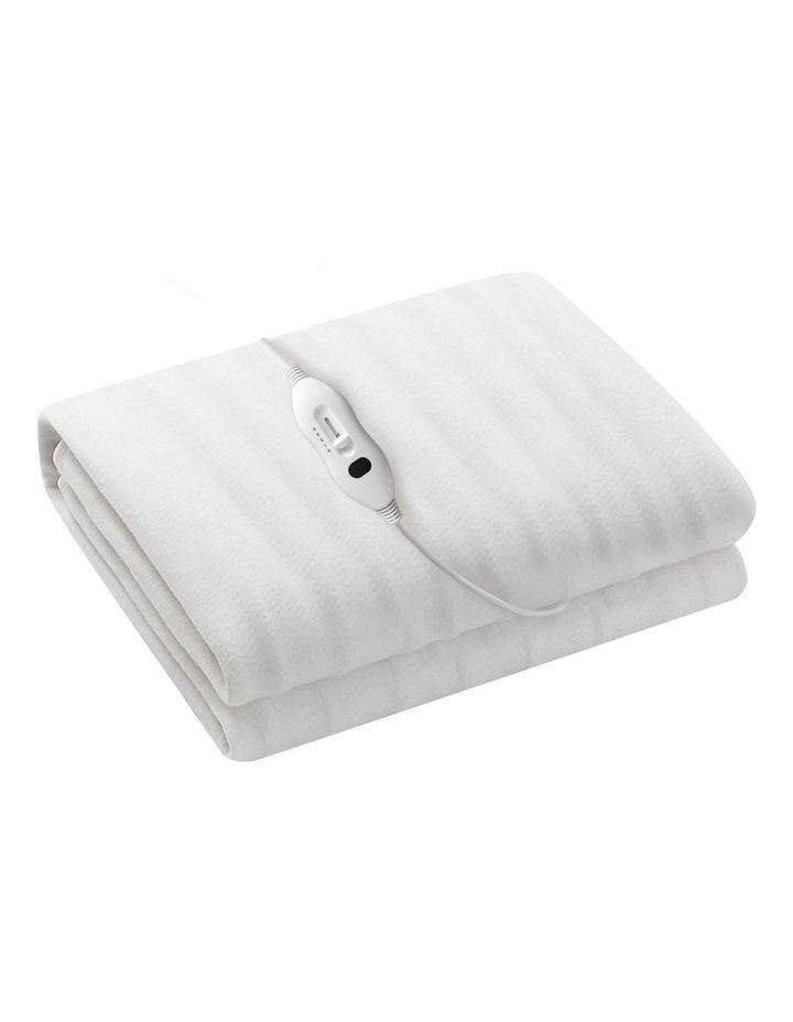 Giselle Bedding Fully Fitted Polyesterc Electric Blanket in White Cream