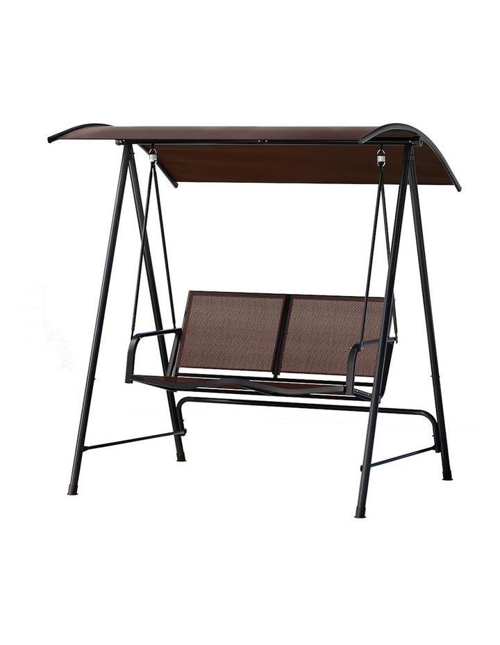 Gardeon Swing Canopy Garden Furniture Chair Bench 2 Seater in Brown