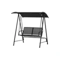 Gardeon Swing Canopy Chair Garden Bench 2 Seater in Black