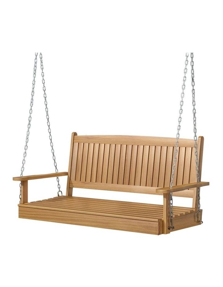 Gardeon Porch Wooden Bench Swing 2 Seater Chair in Brown