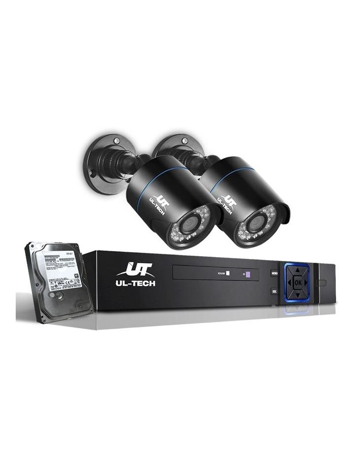 UL-Tech UL-tech CCTV Security System 4 Channel DVR 2 Cameras 2TB Hard Drive Black