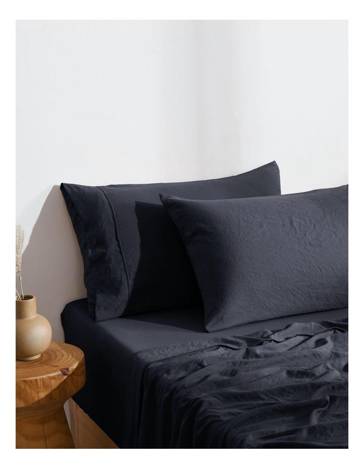 Dreamaker Superfine Washed Microfibre Standard Pillowcase Twin Pack in Navy
