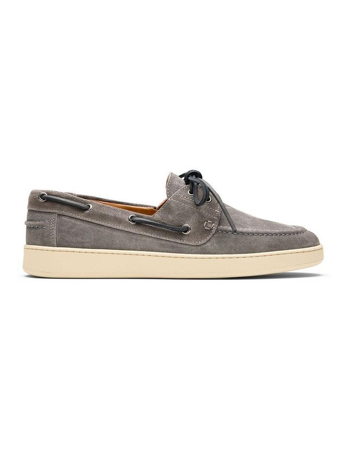 Aquila Sol Suede Boat Shoes in Grey Charcoal 40