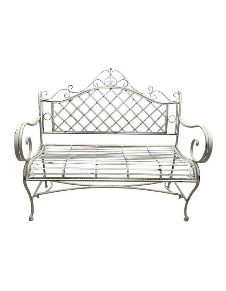 Willow & Silk French Provincial Garden Seat Bench in Antique White