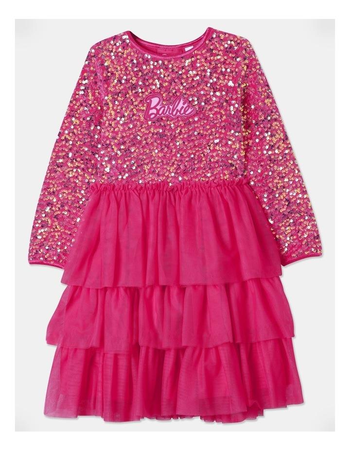 Barbie Barbie Velour Sequin Dress in Pink Brt Pink 3