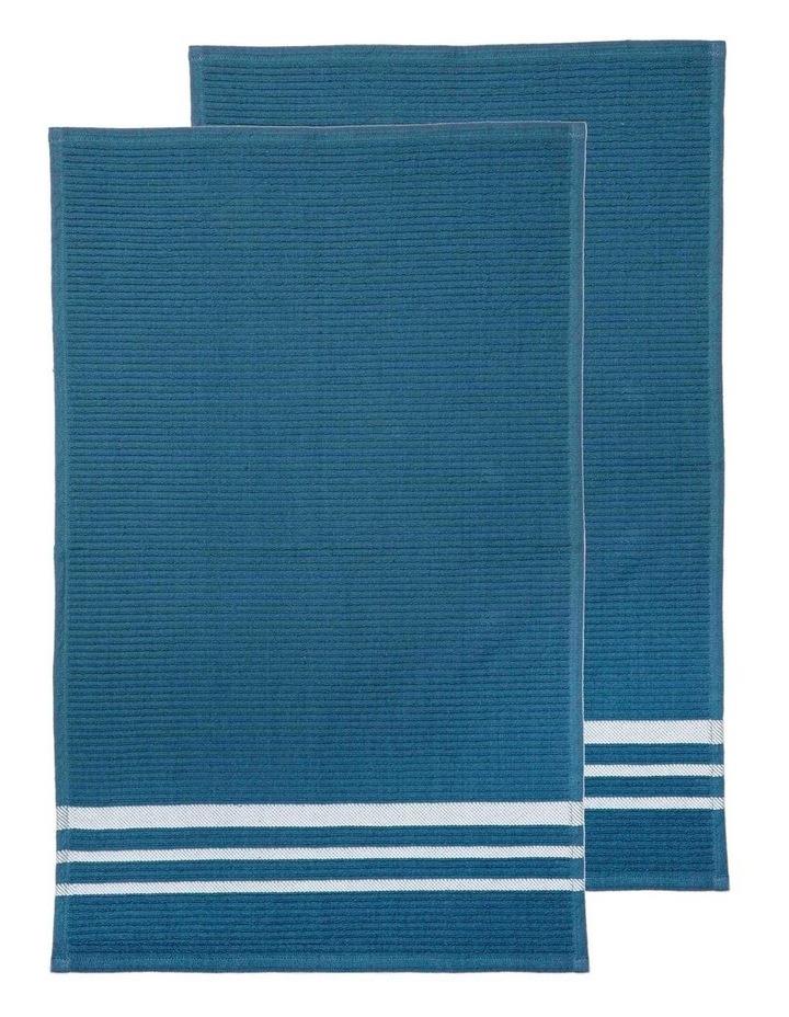 Ladelle Terry Kitchen Towel 2 Pack in Blue