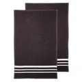 Ladelle Terry Kitchen Towel 2 Pack in Black