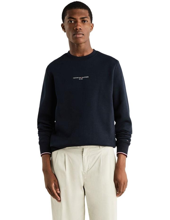 Tommy Hilfiger Tommy Logo Tipped Sweatshirt in Blue Navy M
