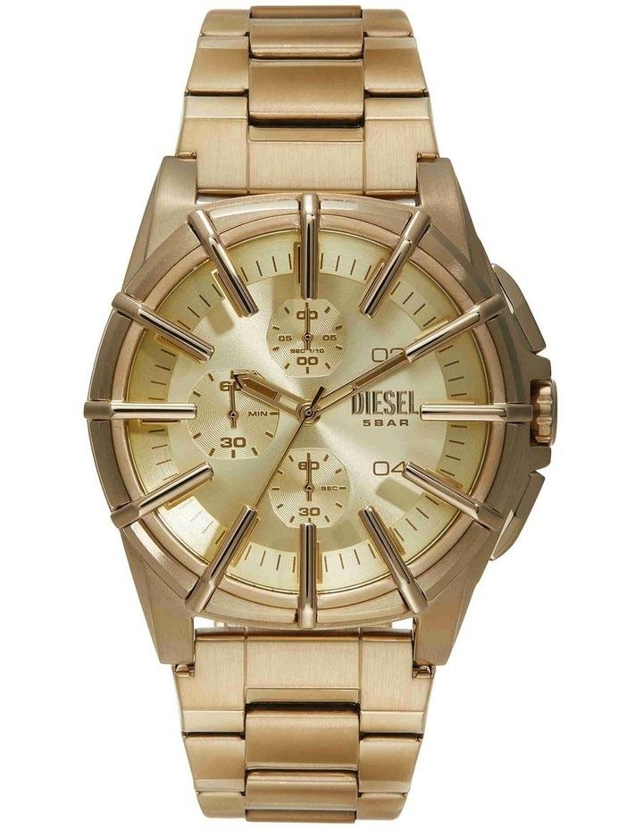 Diesel Framed Chronograph Watch in Gold