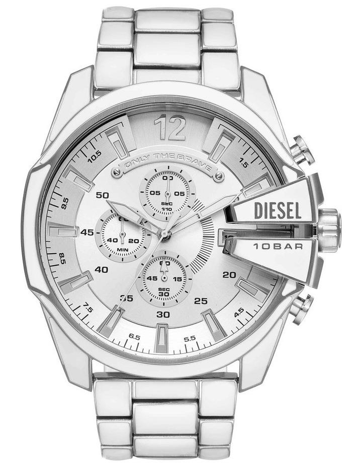 Diesel Mega Chief Chronograph Watch in Silver