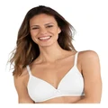 Naturana Soft And Seamless Wireless Padded T-shirt Bra in White 12A