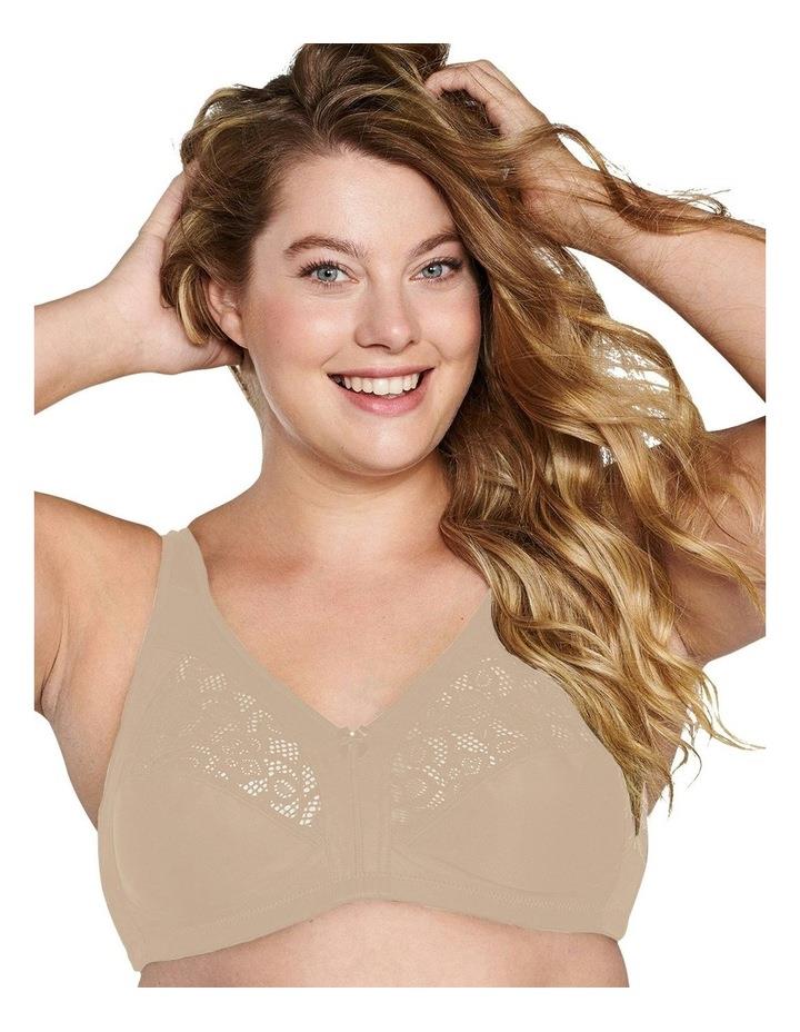 Naturana Plus Size Wirefree Bra With Padded Straps in Light Beige Natural 12DD