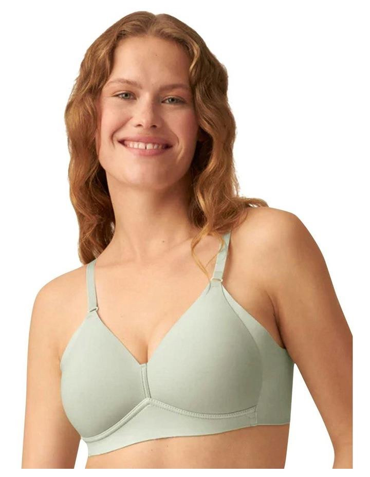 Naturana Side Smoothing Soft Cup Wireless Padded Bra in Pale Greenshield Green 12B