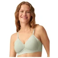 Naturana Side Smoothing Soft Cup Wireless Padded Bra in Pale Greenshield Green 14D