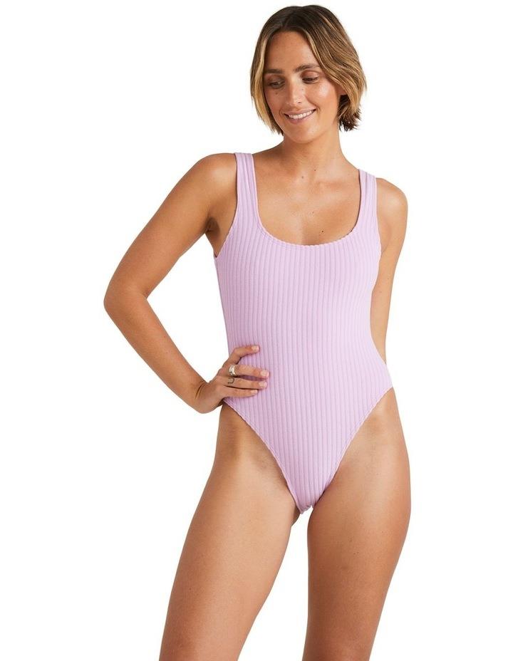 Billabong Terry Rib Square Tanker One Piece in Purple 14
