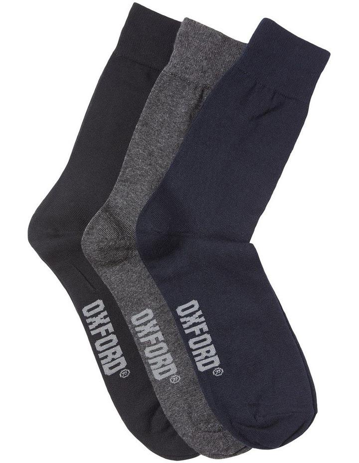 Oxford Business Socks 3 Pack in Multi Colour Assorted S-M