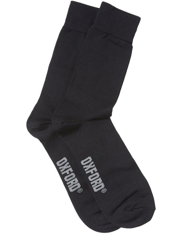 Oxford 2 Pack Premium Business Socks in Black S-M
