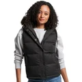 Superdry Everest Faux Fur Puffer Gilet in Jet Black Nearly Blk 10