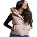 Superdry Everest Faux Fur Puffer Gilet in Pink Blush 8
