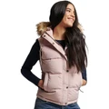 Superdry Everest Faux Fur Puffer Gilet in Pink Blush 8